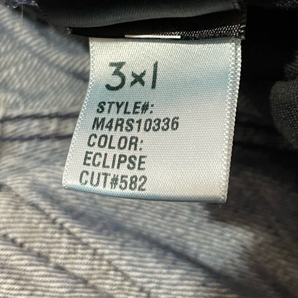 3X1 Men's M4 Selvedge Straight Jeans - Eclipse - 30 - Picture 12 of 15